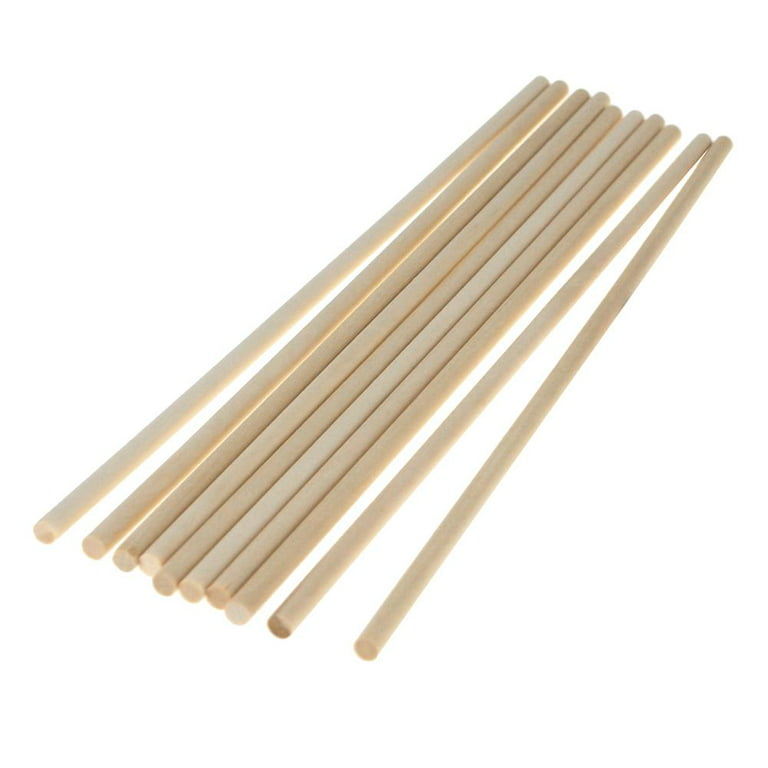 100 Pieces Unfinished Wood Sticks Smooth Woodcrafts Arts Small Long Dowel  Strips wood Dowel Sticks for Crafts Home Decoration Supplies,  30cmx0.2cmx0.2cm 