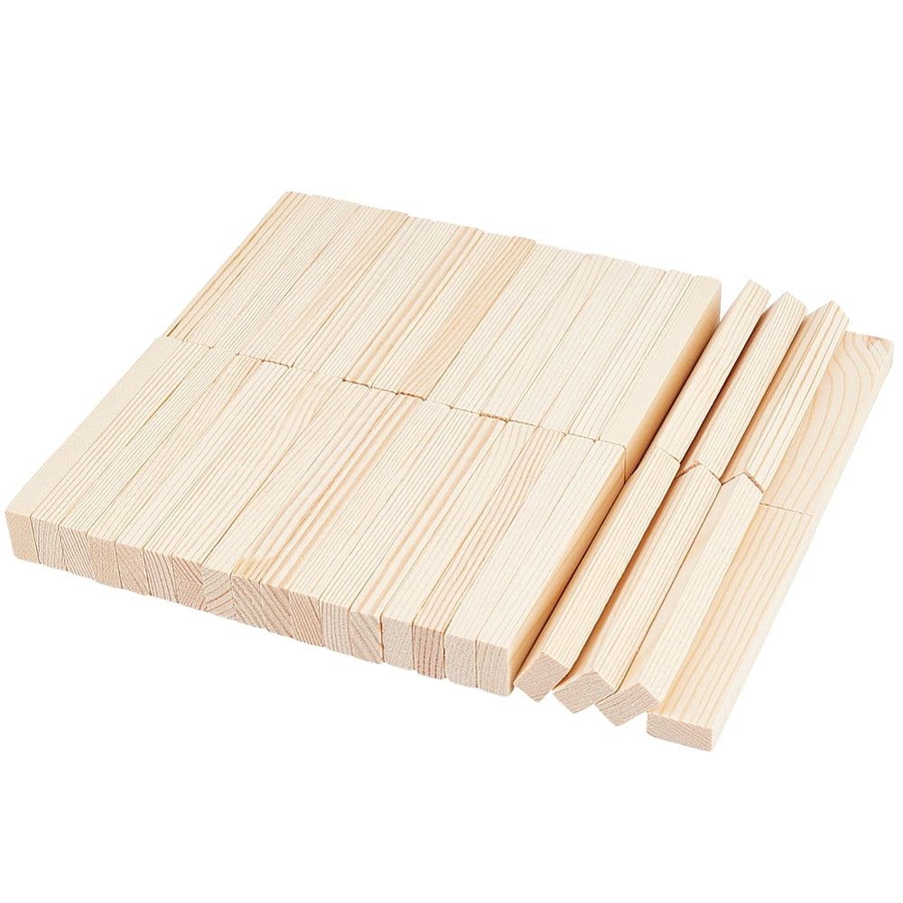 Wood Craft Sticks DIY Modelling Materials Rectangle PapayaWhip 100x20x9.5mm 42pcs/set