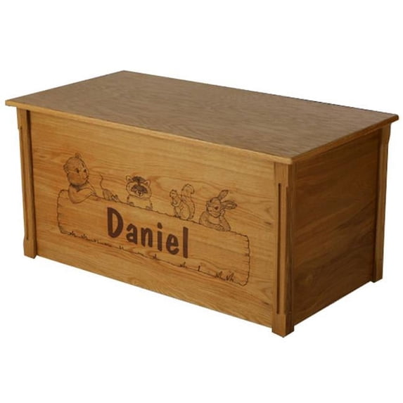 Wood Creations WTB-Critters Oak Little Critters Toybox - Personalized