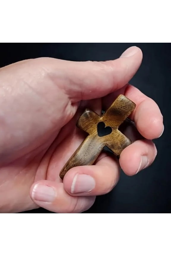Wood Cross Charm Pendants Mini Wooden Small Cross Charms Bulk for Party Favors Easter Rosary Necklace Jewelry Making Charms Hanging Ornament Craft Accessories
