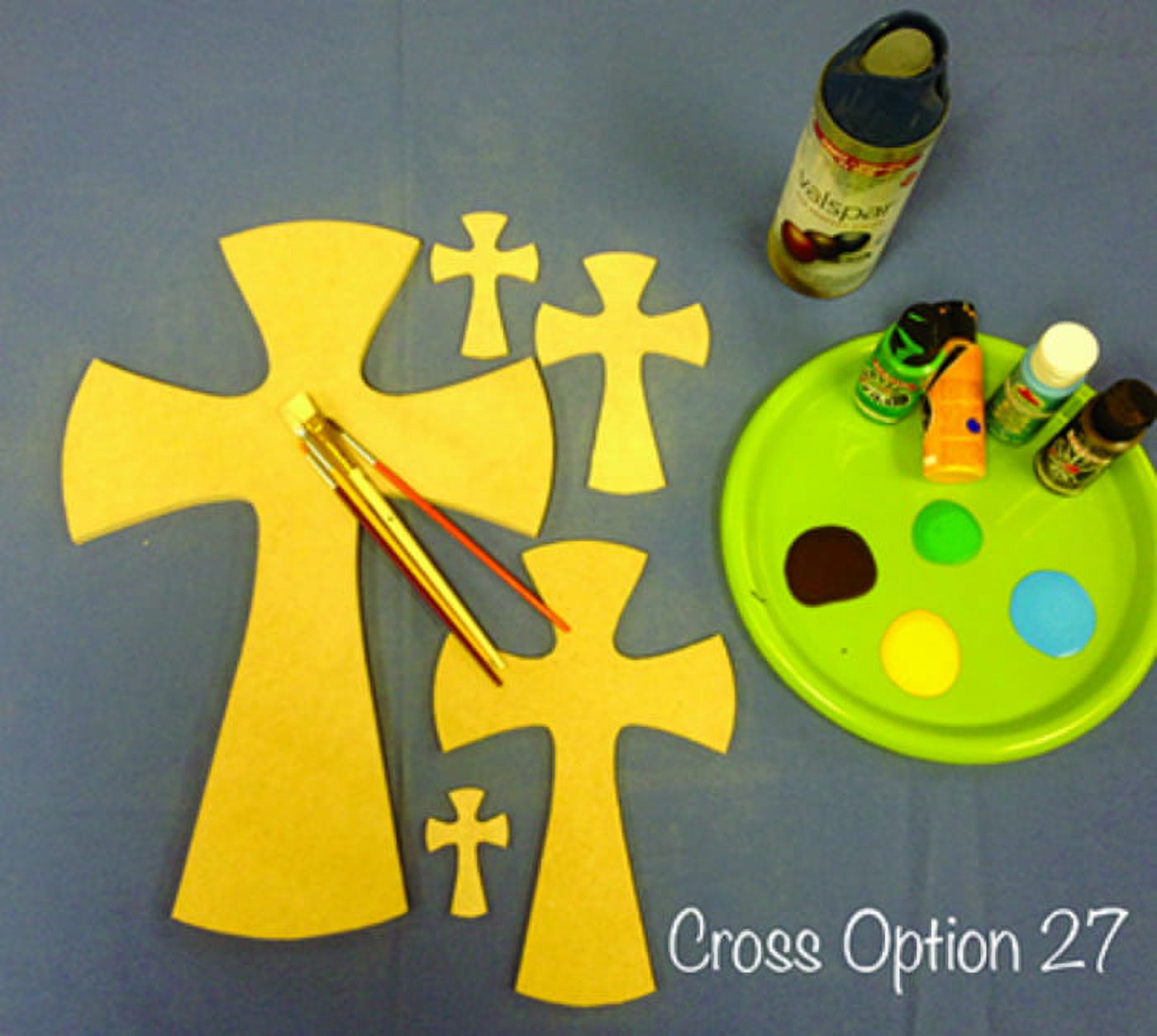 Wood Crosses for Crafts, 22'' Wood Cross Cutout, Unfinished DIY (27)