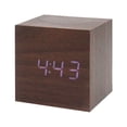 thumbnail image 1 of ✪ Wood Cube Voice Control Alarm Clock Bedside Table Square Clock Multipurpose, 1 of 21