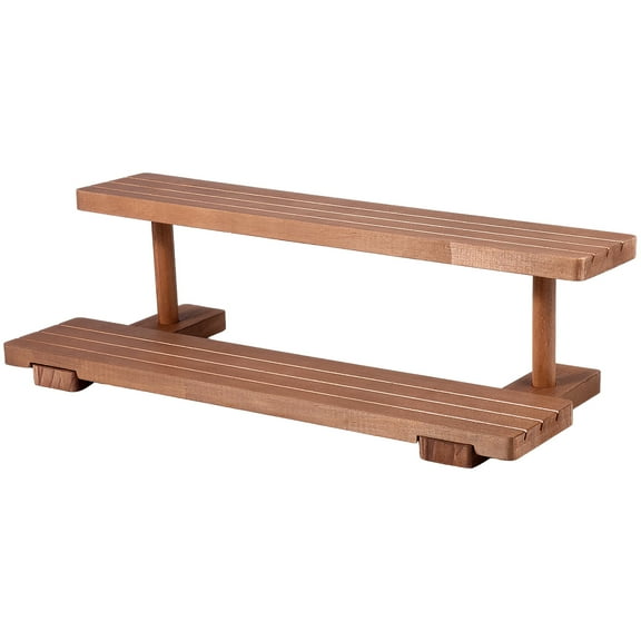 Wood Cupcake Stand 2/3 Tiers Solid Wood Dessert Stand Easy to Install Vintage Perfume Display Riser for Home Kitchen Desk Sink