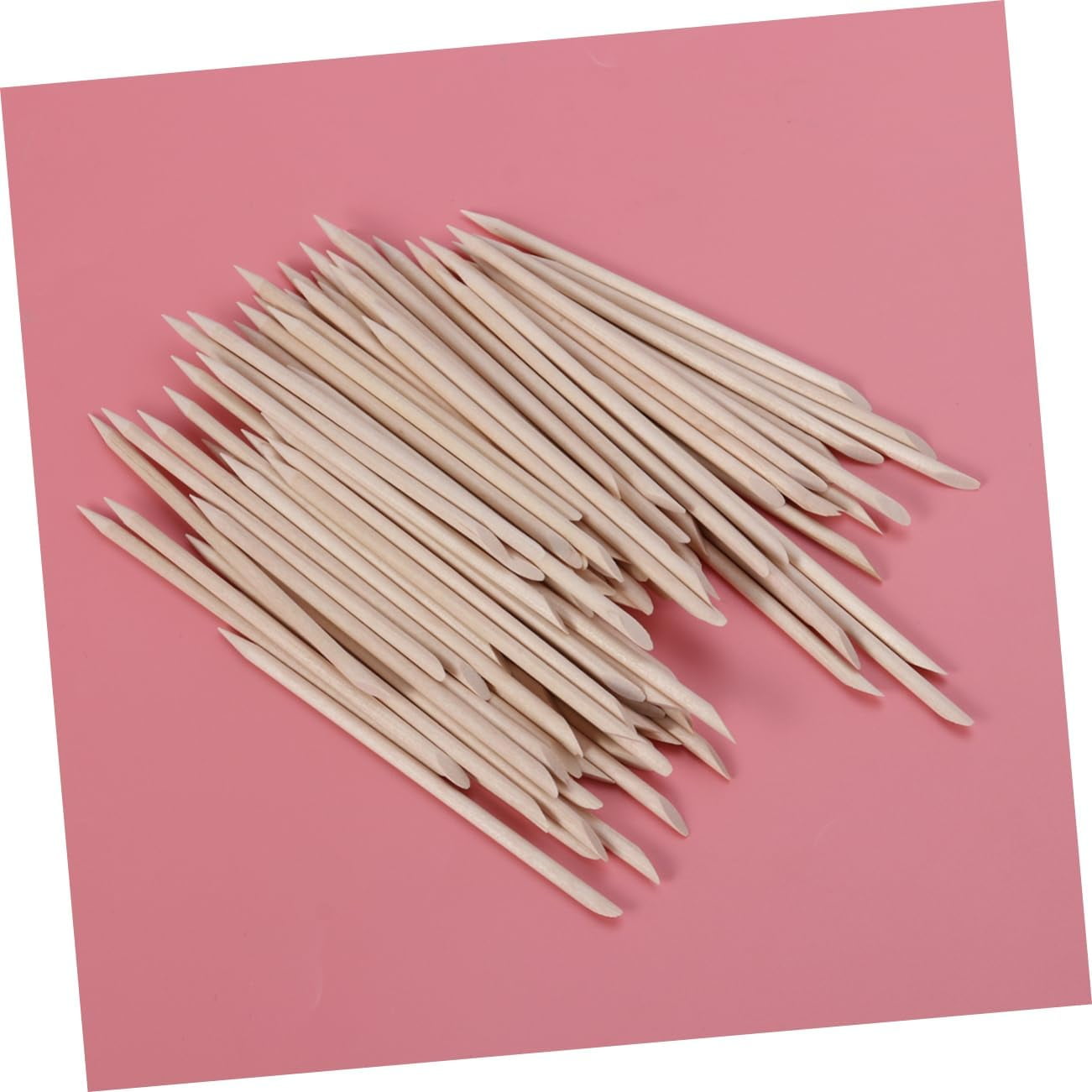 Wood Cuticle Pusher Bulk 100pcs Orange Wood Sticks Wood Cuticle Sticks