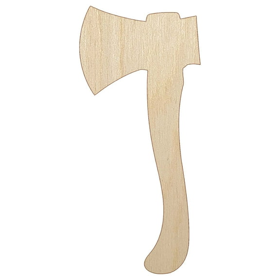 Wood Cutting Axe Wood Shape Unfinished Piece Cutout Craft DIY Projects - 6.25 Inch Size - 1/4 Inch Thick