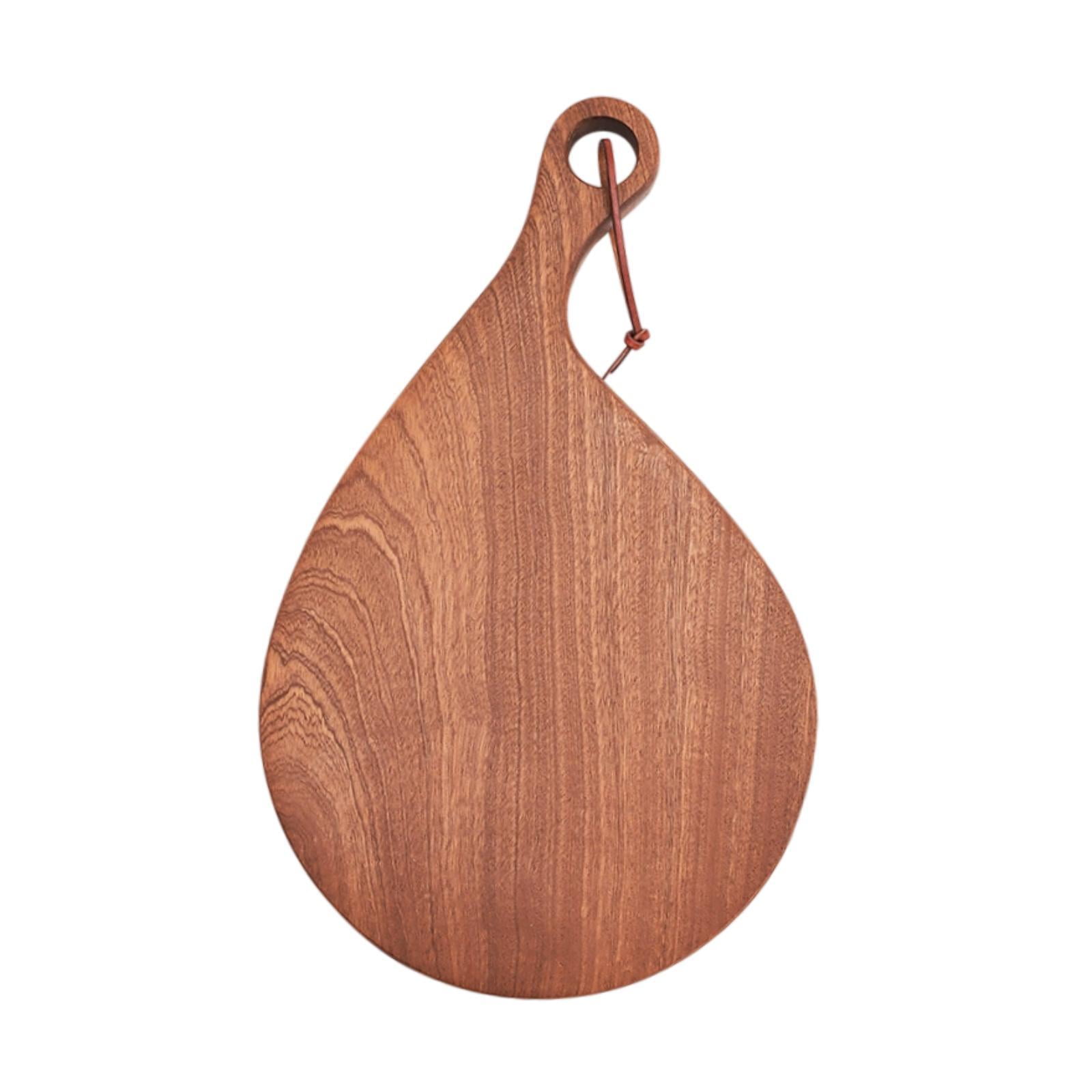 Wood Cutting Board Chopping Board Bread Board with Handle Durable Hardwood for Family Kitchen Use