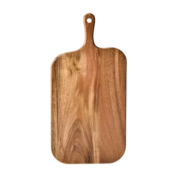 Wood Cutting Board with Handle for Charcuterie Serving - Durable Kitchen Utensil for Cheese Meat Bread & Fruits - Ideal for Home Outdoor RV and Commercial Use