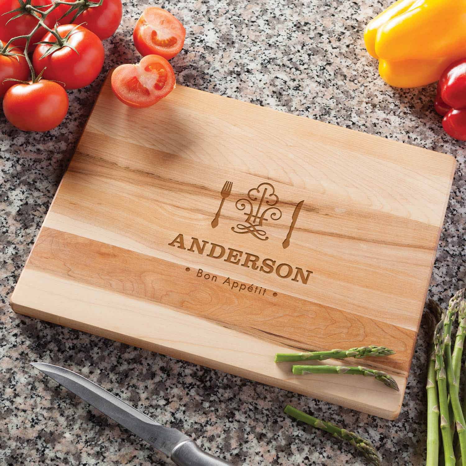 Wood Cutting Board - Personalized Bon Appetit