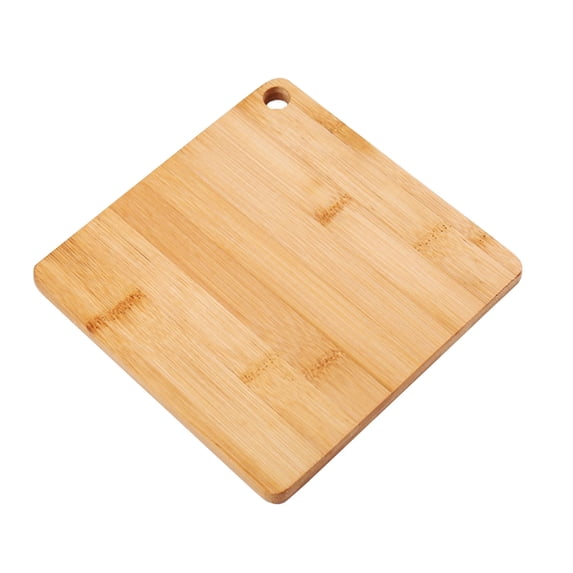 Wood Cutting Boards for Kitchen Bamboo Chopping Board 18x18x1cm Round Wood Cutting Board with Hanging Hole