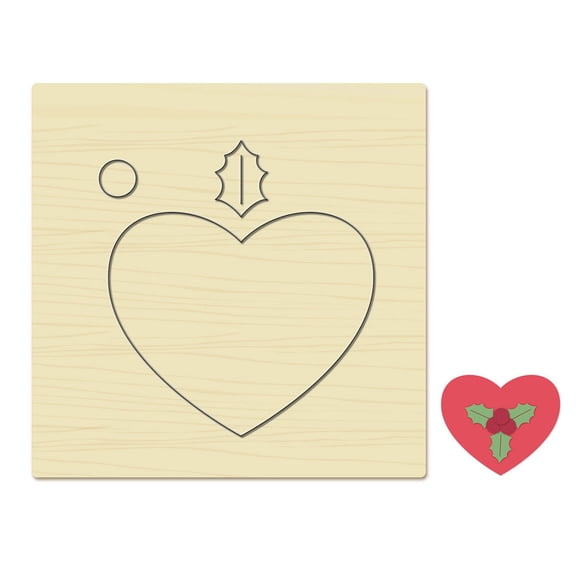 Wood Cutting Dies with Steel for DIY Scrapbooking/Photo Album Decorative Embossing DIY Paper Card Heart Pattern 10x10cm for making