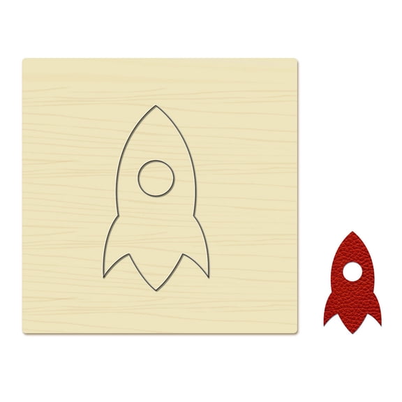 Wood Cutting Dies with Steel for DIY Scrapbooking/Photo Album Decorative Embossing DIY Paper Card Rocket Pattern 10x10cm for DIY