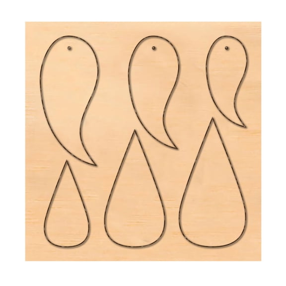 Wood Cutting Dies with Steel for DIY Scrapbooking/Photo Album Decorative Embossing DIY Paper Card teardrop Pattern 100x100x24mm