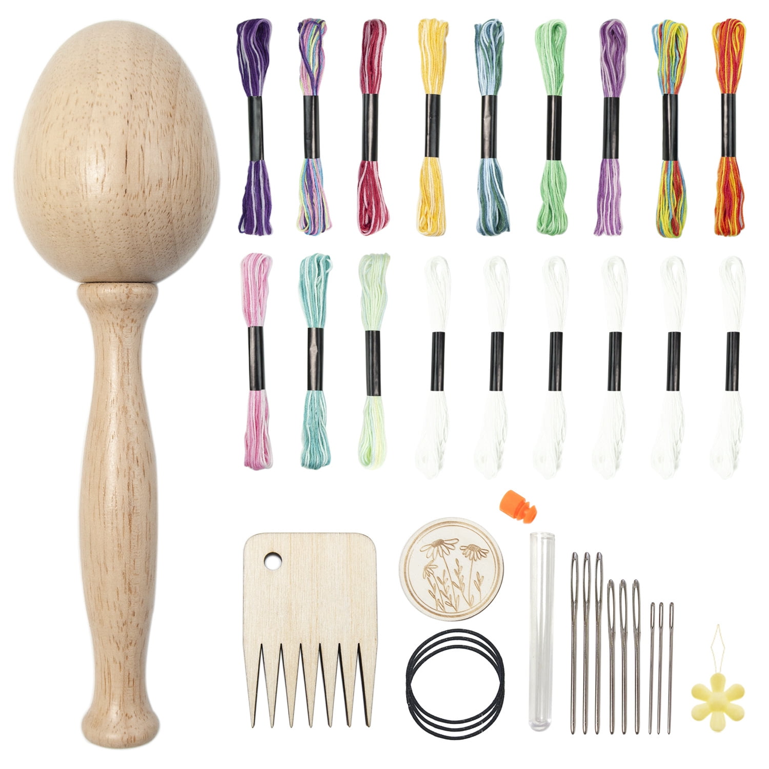 Wood Darning Egg, Socks Repair Needle Thread, Sewing Tool, Adult Handicraft, Home Mending Kit, Gloves Needle, Wood Egg