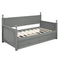 thumbnail image 1 of Wood Daybed Twin with Trundle , Twin Size Daybed Frame Sofa Bed with Trundle /Twin Bed Frame, No Box Spring Needed, 1 of 9