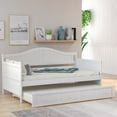 thumbnail image 1 of Wood Daybed with a Trundle, Trundle Daybed Twin Size Standard Twin Bed Frame No Box Spring Required, 1 of 7