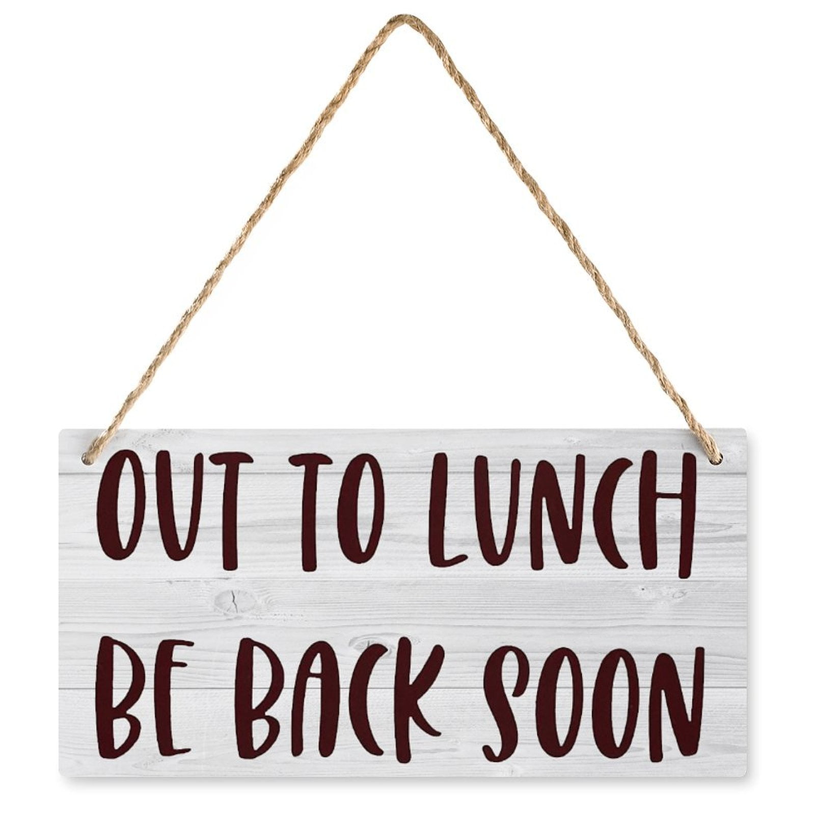 Wood Decor Sign Out To Lunch Be Back Soon Rustic Wooden Living Room ...