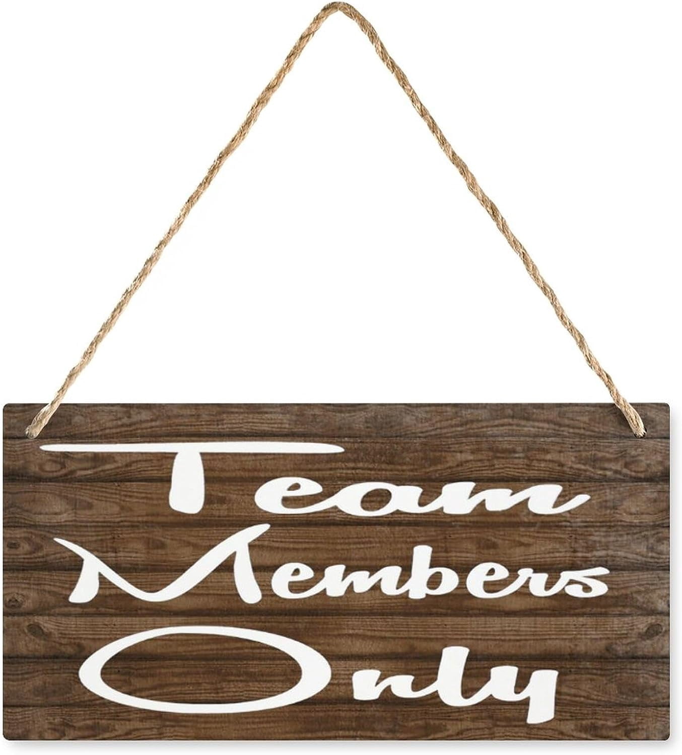 Team Rotate Sign Wood Decor Sign Team Members Only - Retro Wooden Hanging Decor, Home ...