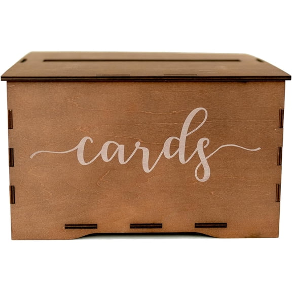 Wood Decorative Card Box For Weddings and Events | Box for Cards | Decoration Keepsake Container for Cards | Card Holder for Party | Funeral Donation Card Box Products