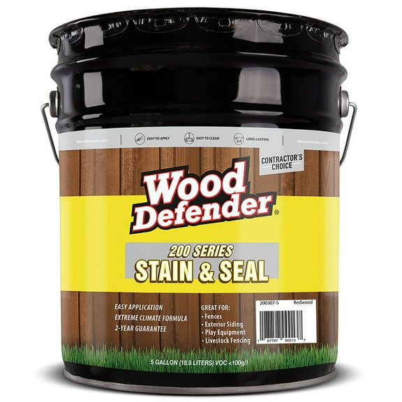 Wood Defender 200 Series Redwood Transparent Stain & Sealer 5-gallon