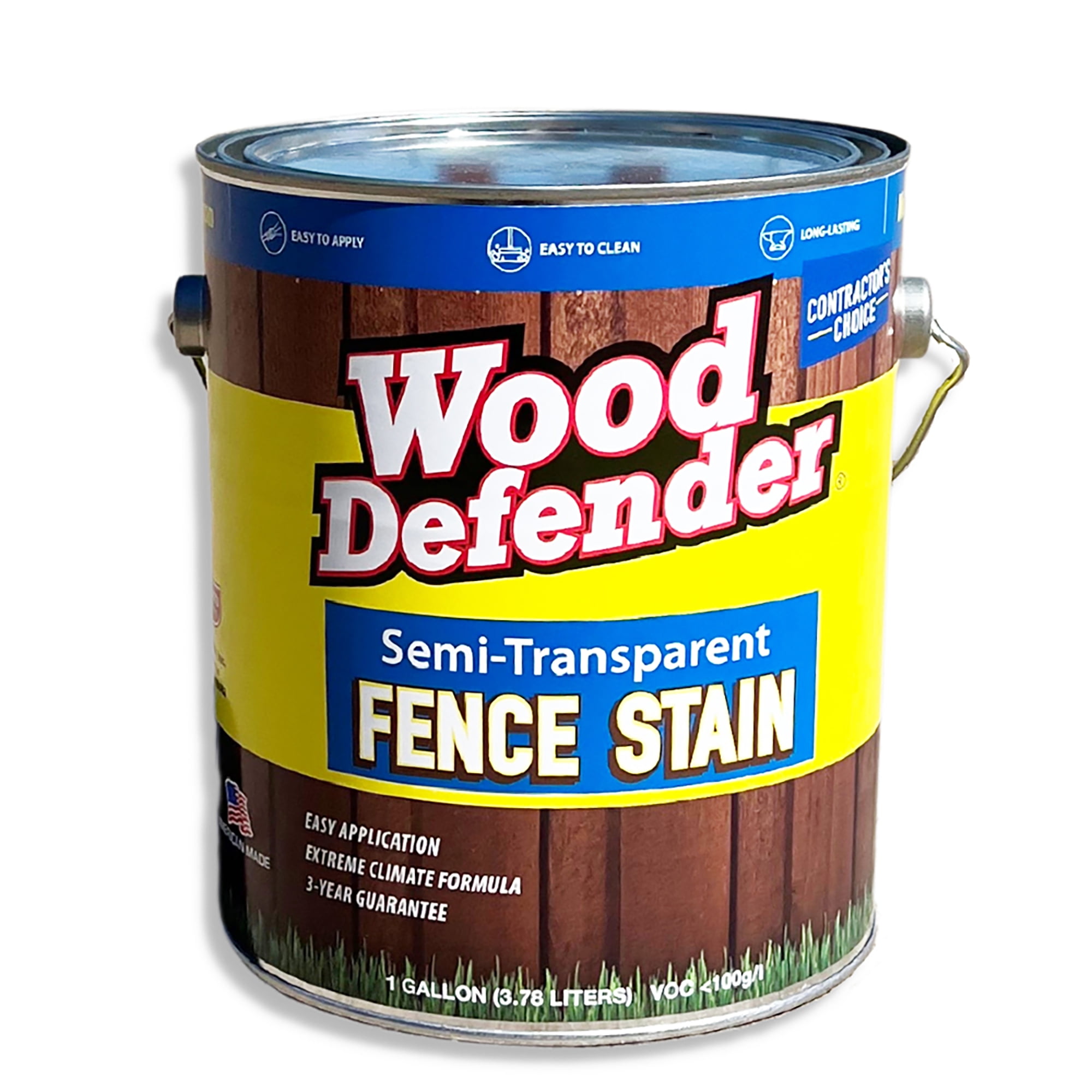 Wood Defender Black, Fence Semi-Transparent Exterior Interior Paint, 1 gal