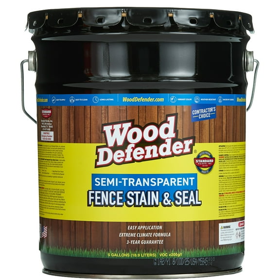 Wood Defender Semi-transparent Fence Stain CHAMELEON GREY 5gal