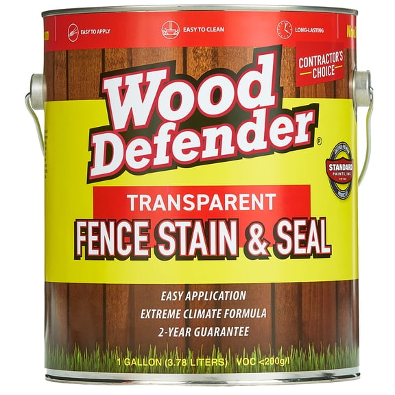 Wood Defender Transparent Fence Stain LEATHERWOOD gallon