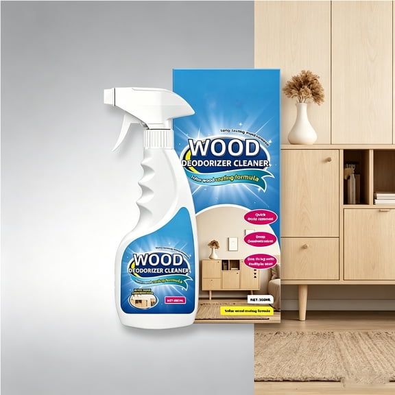 Wood Deodorizer Cleaner Spray,Multi-Purpose Streak-Free Formula for Wood Furniture,Floors and Surfaces,Removes Stains and Eliminates Odors,10.14 fl oz