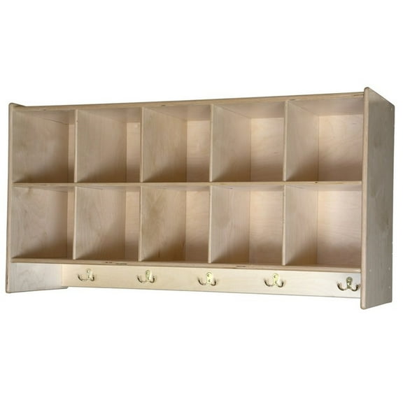 Wood Designs 10 Cubby Wall Hanging Unit