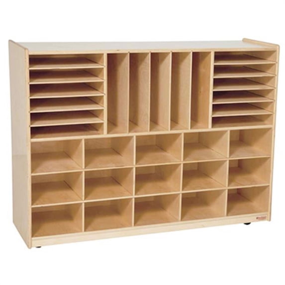 Wood Designs 14009PP Multi-Storage With 15 Trays, Purple