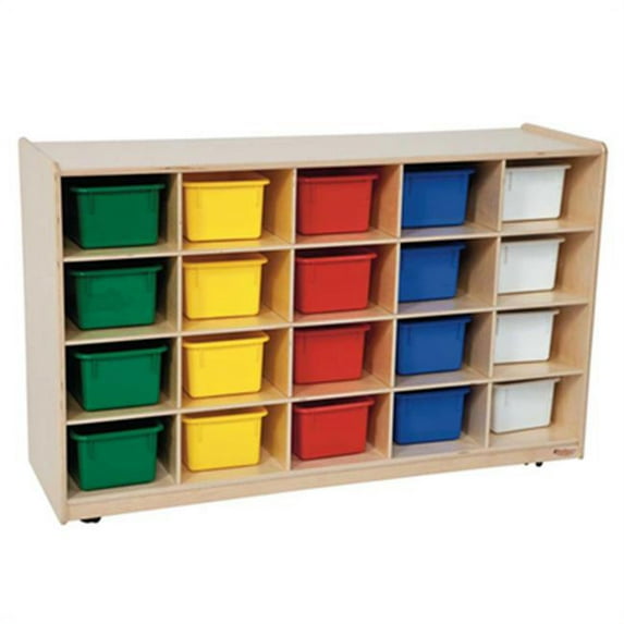 Wood Designs 14503AP 20 Storage With Assorted Pastel Trays
