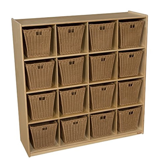 Wood Designs 50916-719 16 Big Cubby Storage with Medium Baskets