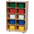 thumbnail image 1 of Wood Designs 16103AP Vertical Storage With 10 Assorted Pastel Trays, 1 of 1
