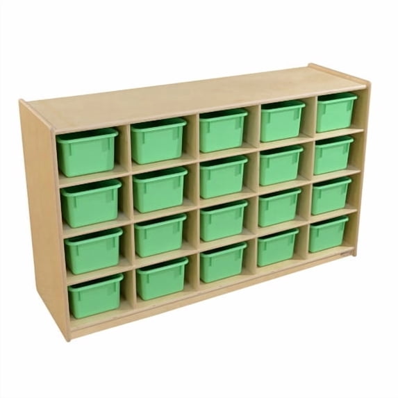 Wood Designs 20 Compartment Cubby with Trays