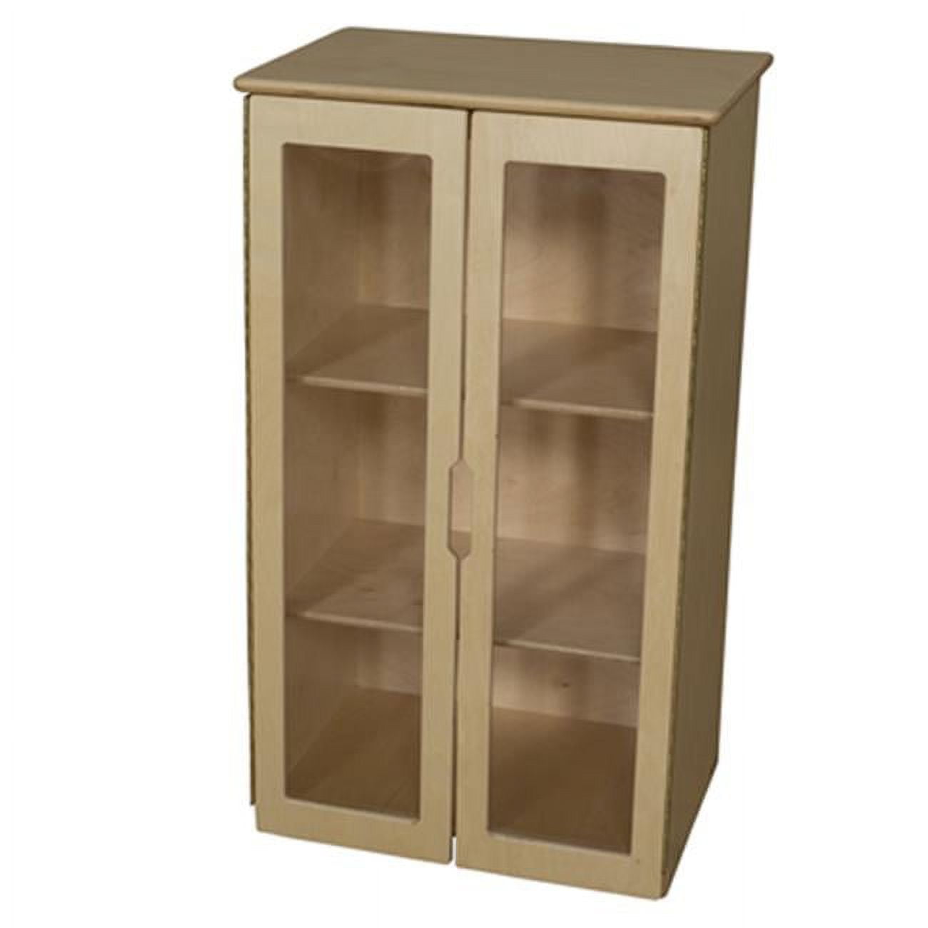 Natural Baltic Birch Plywood Cottage Hutch with Rounded Corners