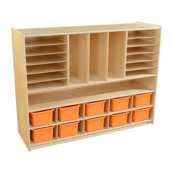 Wood Designs 25 Compartment Cubby with Trays