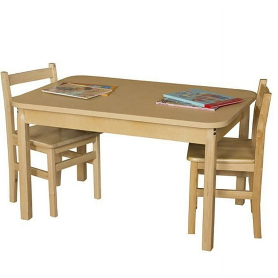 Wood Designs 3044HPL18 Rectangle High Pressure Laminate Table With Hardwood Legs- 18 In.