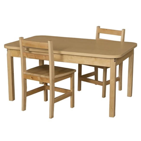Wood Designs 3048HPL24 Rectangle High Pressure Laminate Table With Hardwood Legs- 24 In. 24 in.