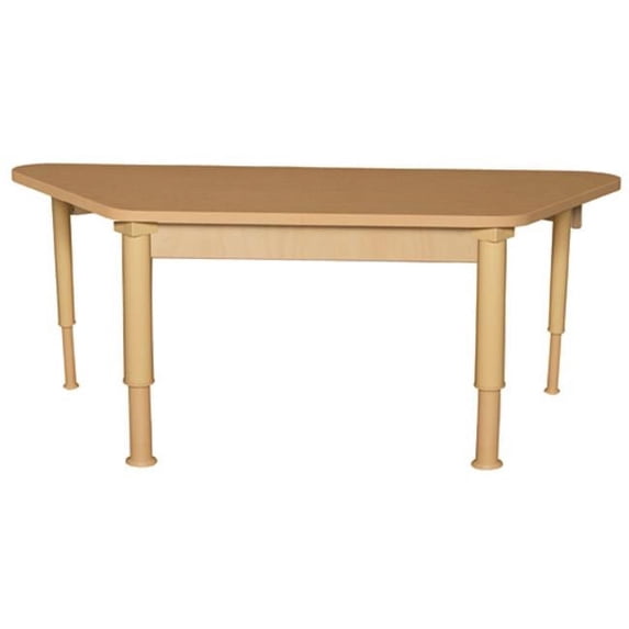Wood Designs 3060TRPZHPL22 Trapezoidal High Pressure Laminate Table With Hardwood Legs- 22 In.