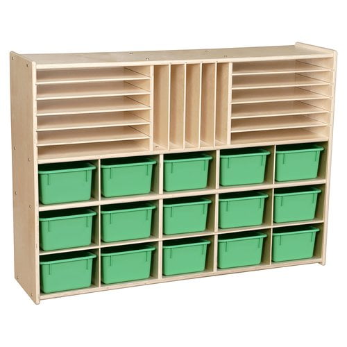 Wood Designs 32 Compartment Cubby with Trays