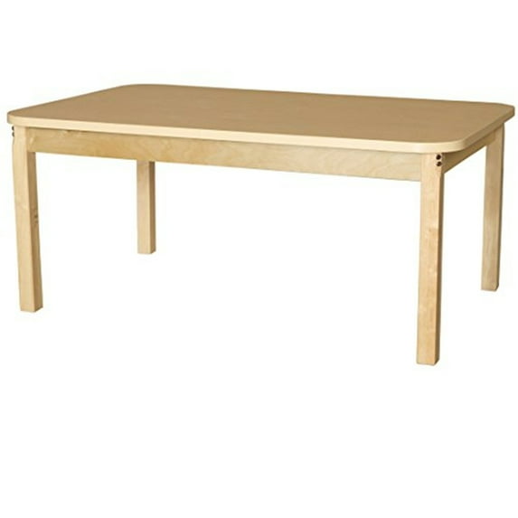 Wood Designs 36' x 60" Rectangle High Pressure Laminate Table with Hardwood Legs-18"
