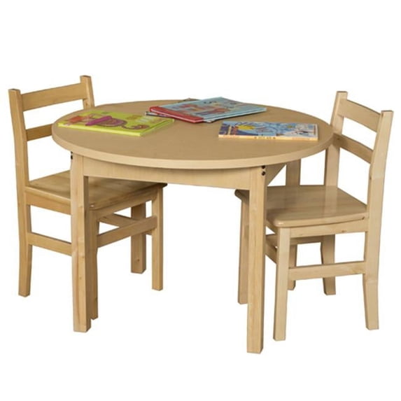 Wood Designs 36RNDHPL18 Round High Pressure Laminate Table With Hardwood Legs- 18 In.