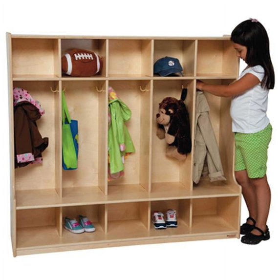 Wood Designs 51054 5 Section Offset Locker, 54 In. W