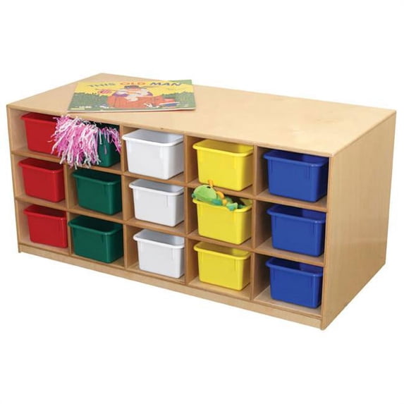 Wood Designs 61809 - 30 Tray Tot-Size Mobile Island Without Trays