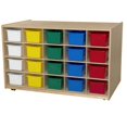 thumbnail image 1 of Wood Designs 62003AP 20 Shelves Island With Assorted Pastel Trays, 1 of 1
