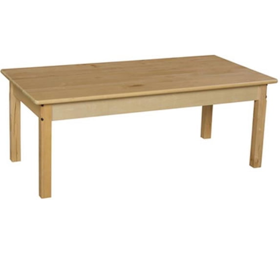 Wood Designs 84816 24" x 48" Rectangle Hardwood Table with 16" Legs, 17" Height, 24" Width, 48" Length
