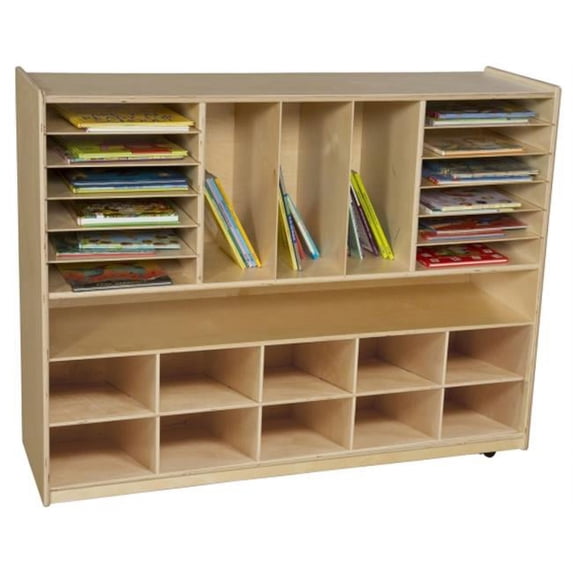 Wood Designs 990202BN Multi-Storage With Brown Trays
