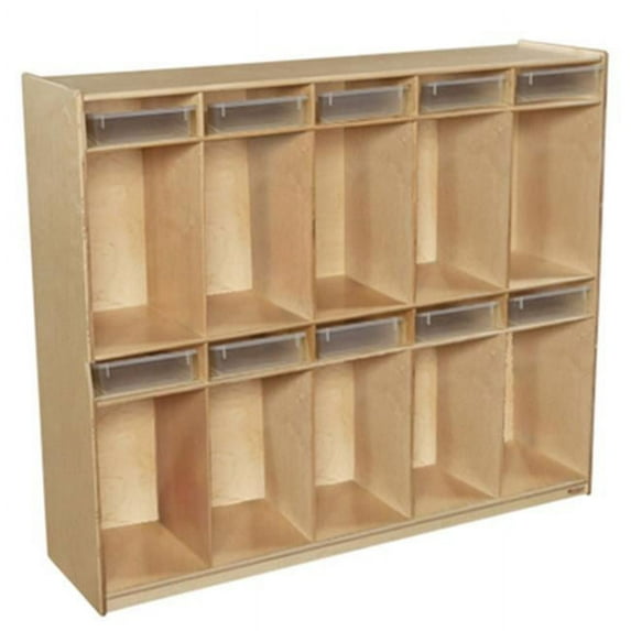 Wood Designs 990314CT 10 Section Locker With Translucent
