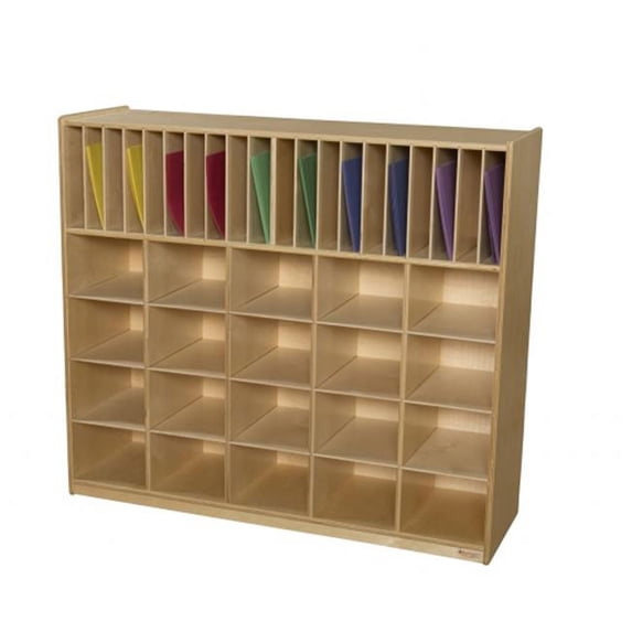 Wood Designs Multi-Storage With 20 Lime Green Trays - Lime Green