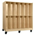thumbnail image 1 of Wood Designs 991264 Mobile 24 Section Locker, Natural, 1 of 5