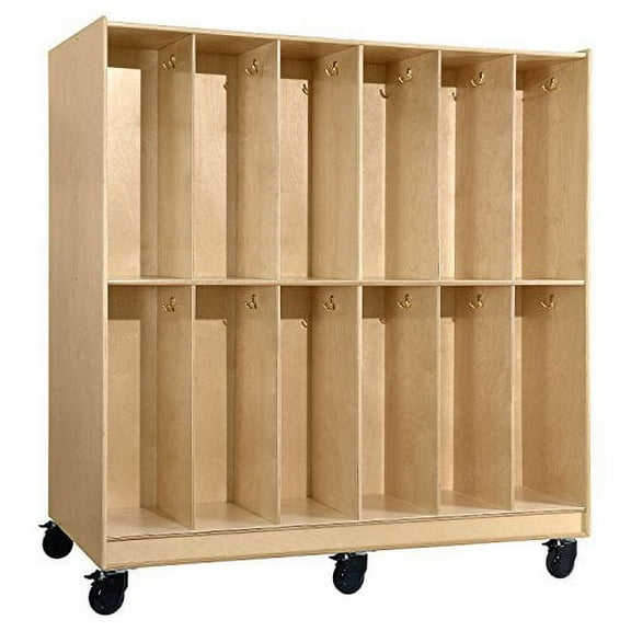 Wood Designs 991264 Mobile 24 Section Locker, Natural